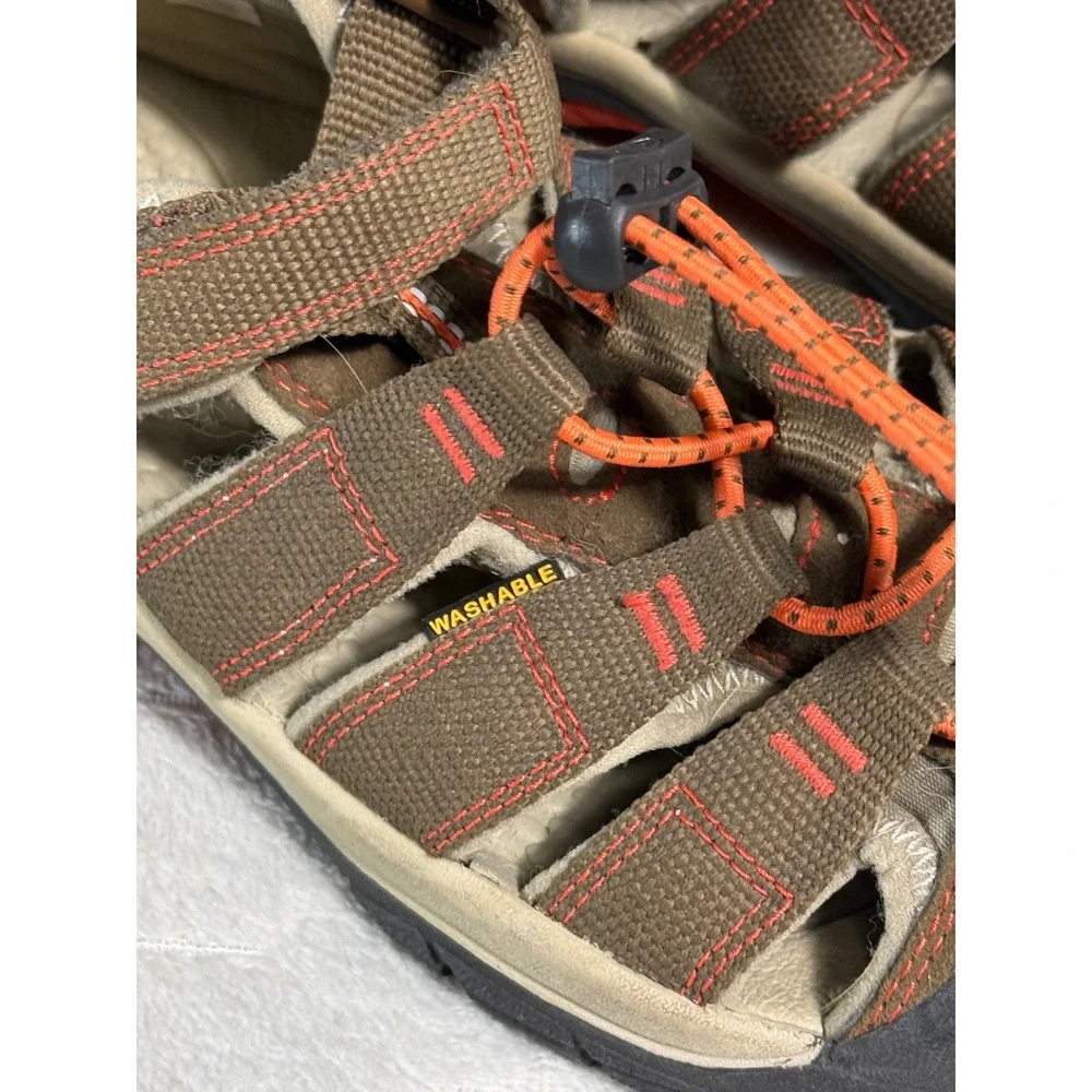 Keen Newport H2 Kids Size 4 Brown Orange Washable Water Sandals 1018270